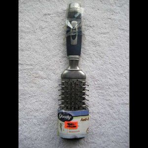 Goody Anti Static Detangling Flat Base Hair Brush Metal Detangle 2001 Blue Grip